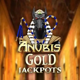 Anubis Gold Jackpots logo by Inspired Gaming at Playfina Casino