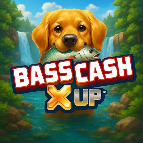 Bass Cash X UP logo by Alchemy Gaming at Playfina CasinoBass Cash X UP
