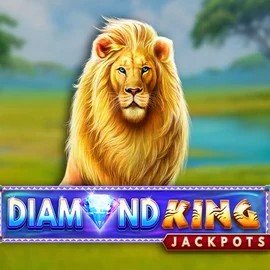 Diamond King Jackpots game by SpinPlay Games – logo hosted on Playfina Casino