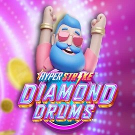 Hyper Strike Diamond Drums logo by Gameburger Studios at Playfina CasinoHyper Strike Diamond Drums