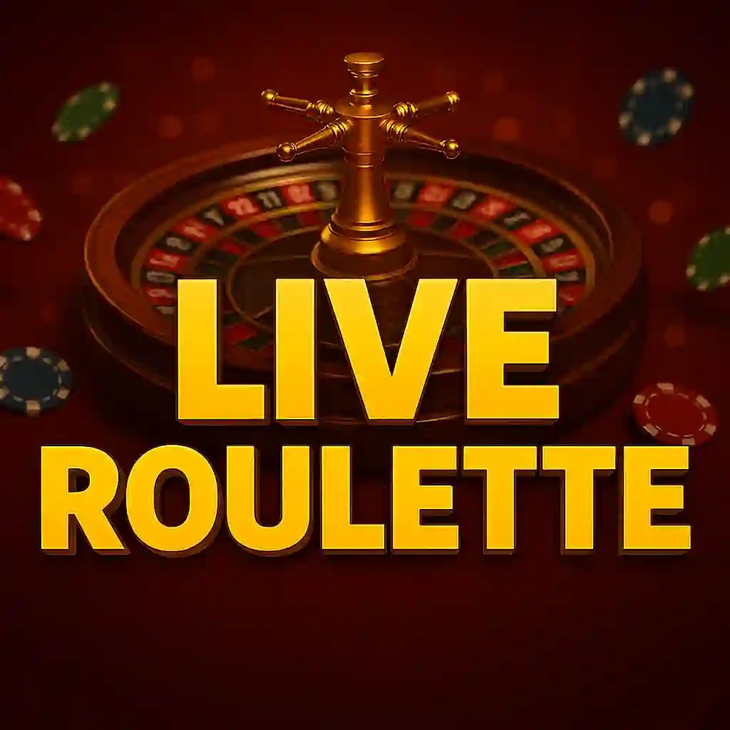 Live Roulette slot logo by Evolution at Playfina Casino