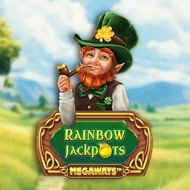 Rainbow Jackpots Megaways logo – Jackpots by Red Tiger Gaming at Playfina Casino