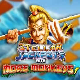 Stellar Jackpots with More Monkeys logo – Jackpots by Lightning Box Game at Playfina Casino